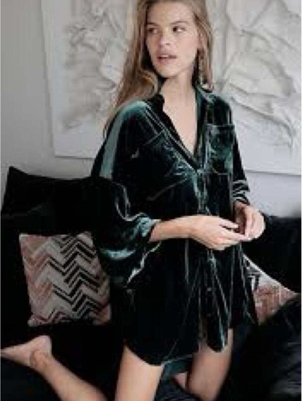 the Free People Lux Velvet Shirtdress